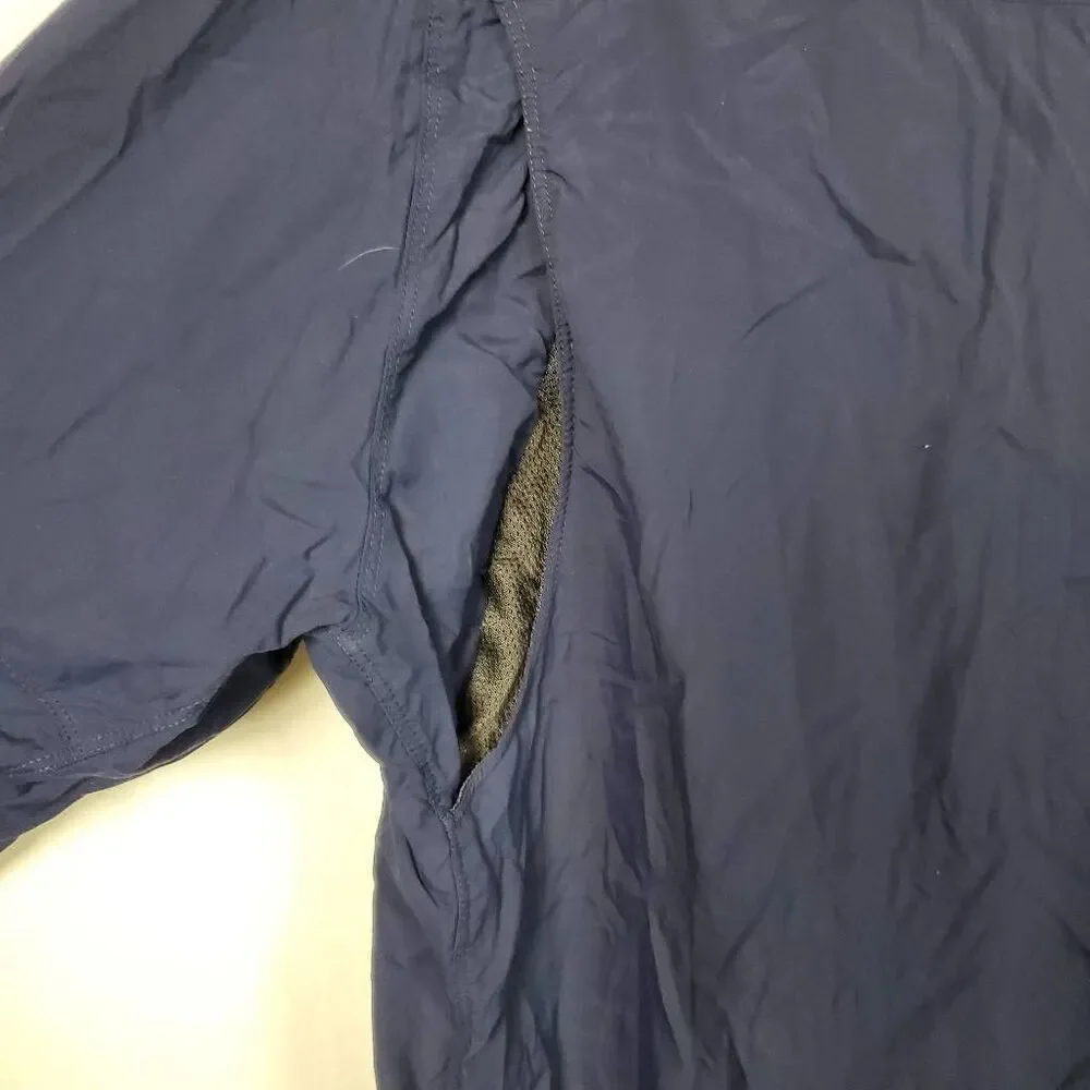 Mens The North Face Large Navy Button Front Fishing Shirt